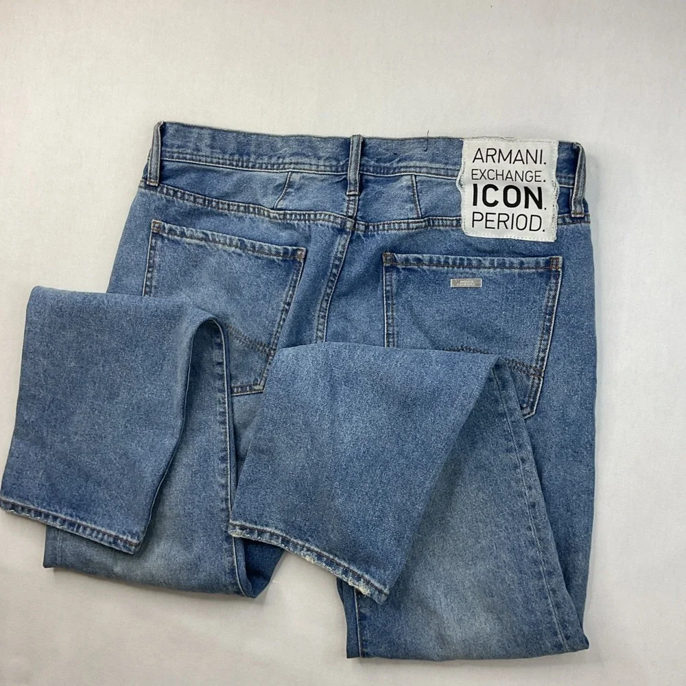 Armani Exchange A|X J13 Slim Jeans Men Sz 34 Medium Wash Tapered Streetwear